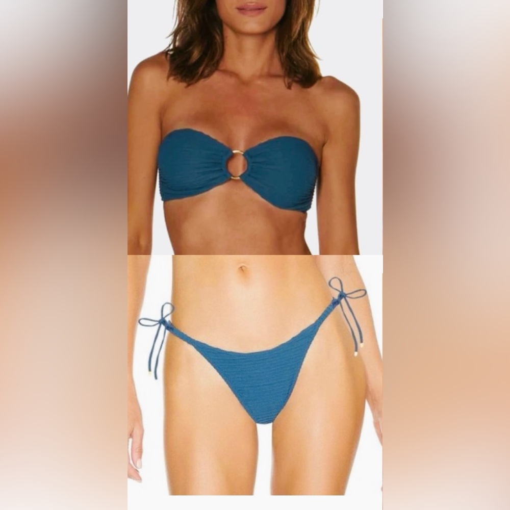 🌟NWT Vix Ribbed Cheeky Bikini (Size M(fits as Small)+ Bandeau top (size S)🌟